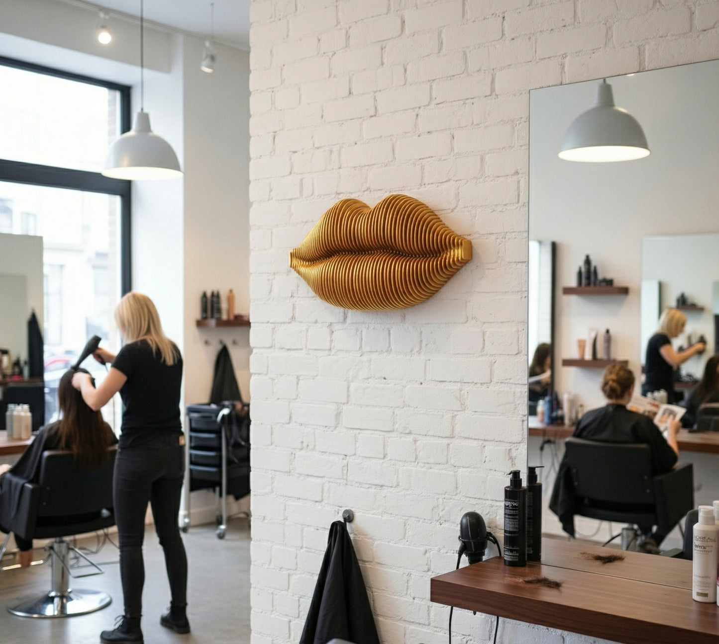 3D Kırmızı Dudak Duvar Dekoru – Modern & Sanatsal Tasarım