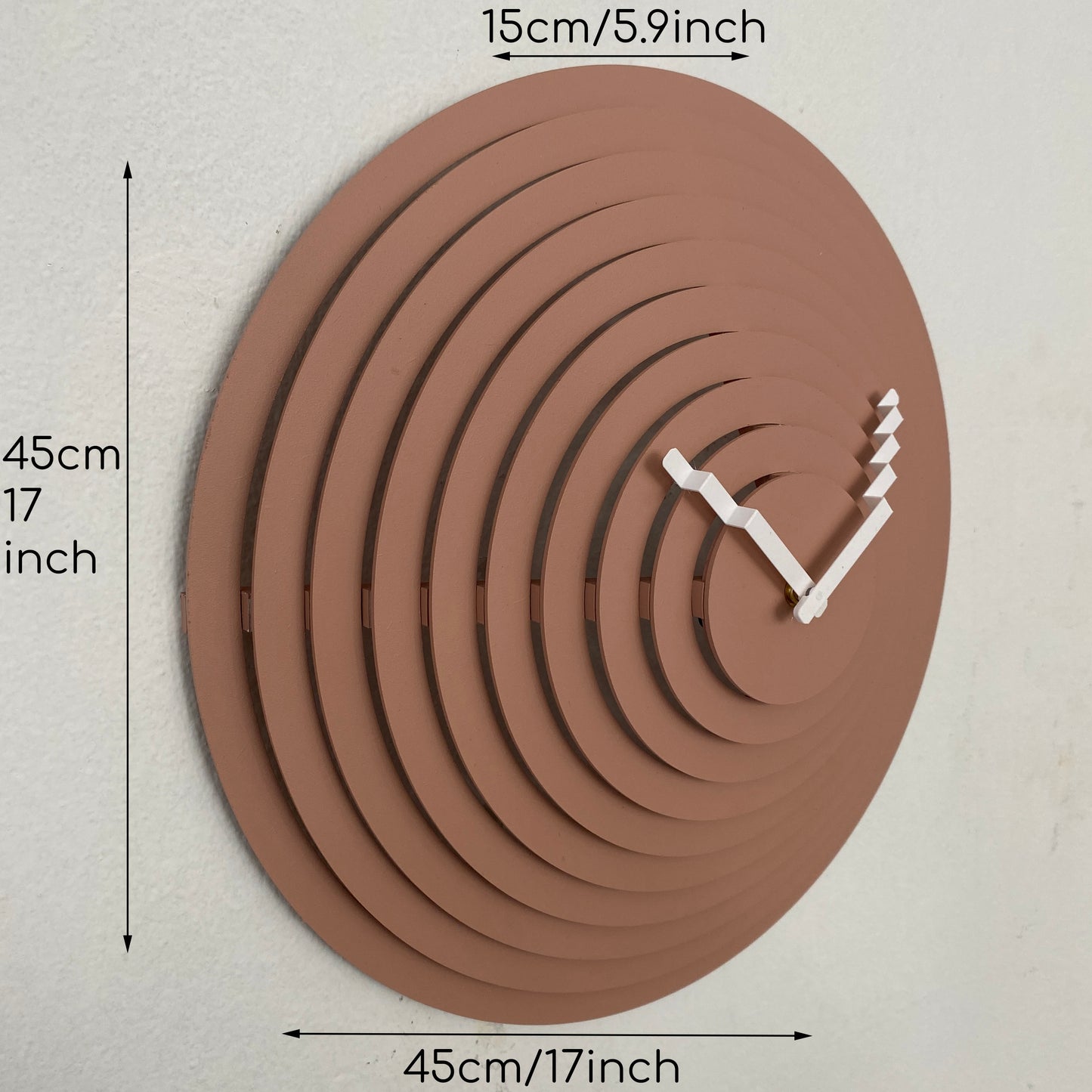 Modern Duvar Saati – Katmanlı Minimal Tasarım / El Yapımı Dekoratif Saat