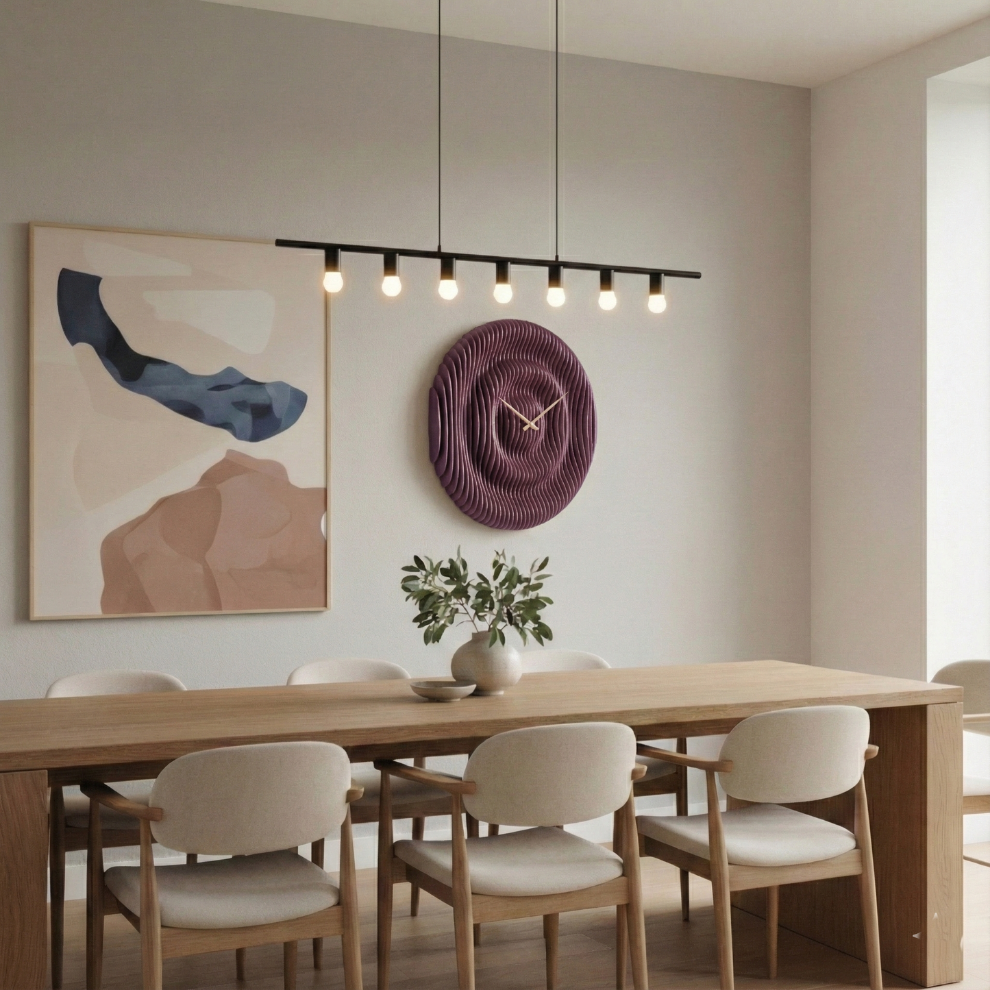 Parametrik Ahşap Duvar Saati - Modern 3D Katmanlı El Yapımı Saat