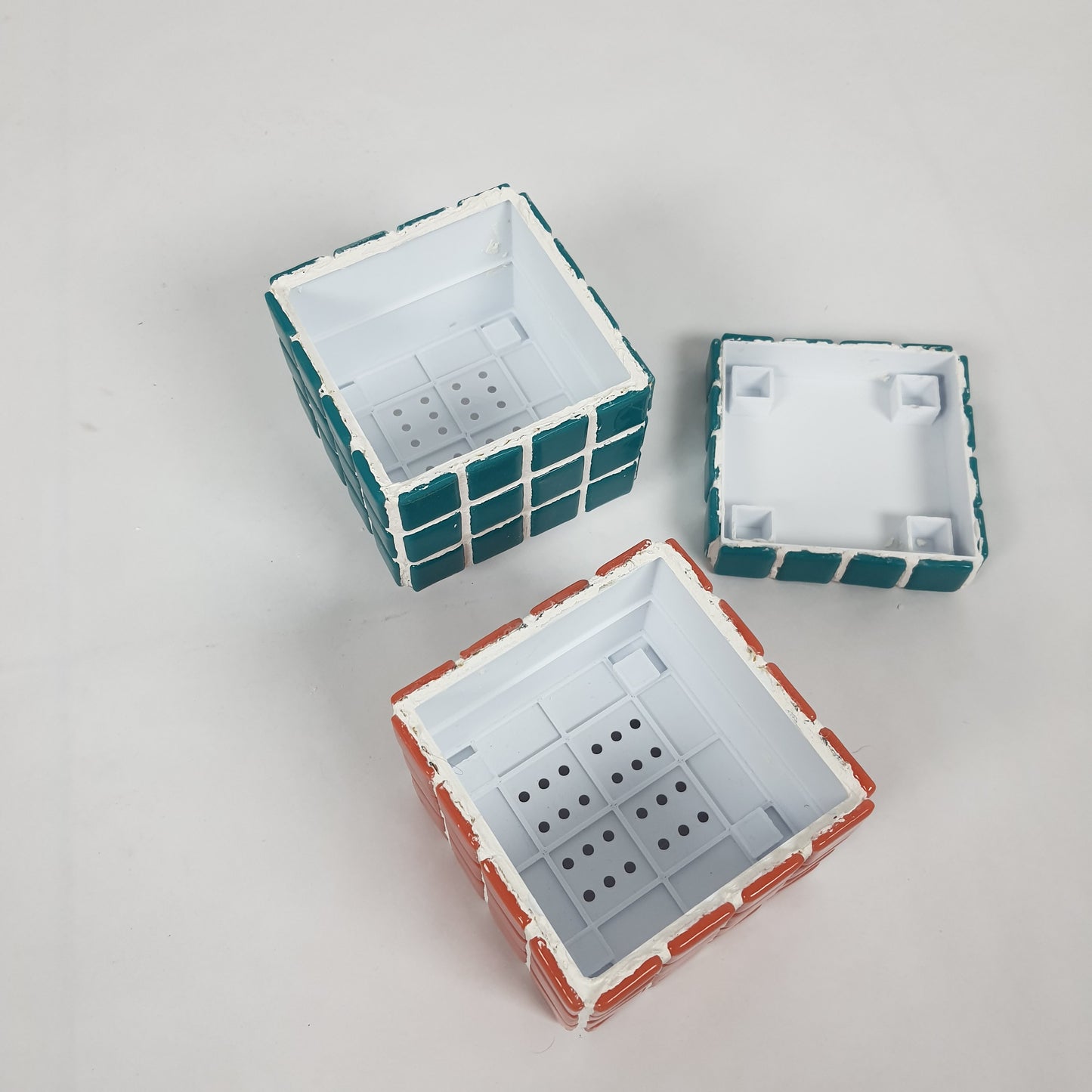 İkili El Yapımı Mozaik Saksı | Damlama Tepsisi