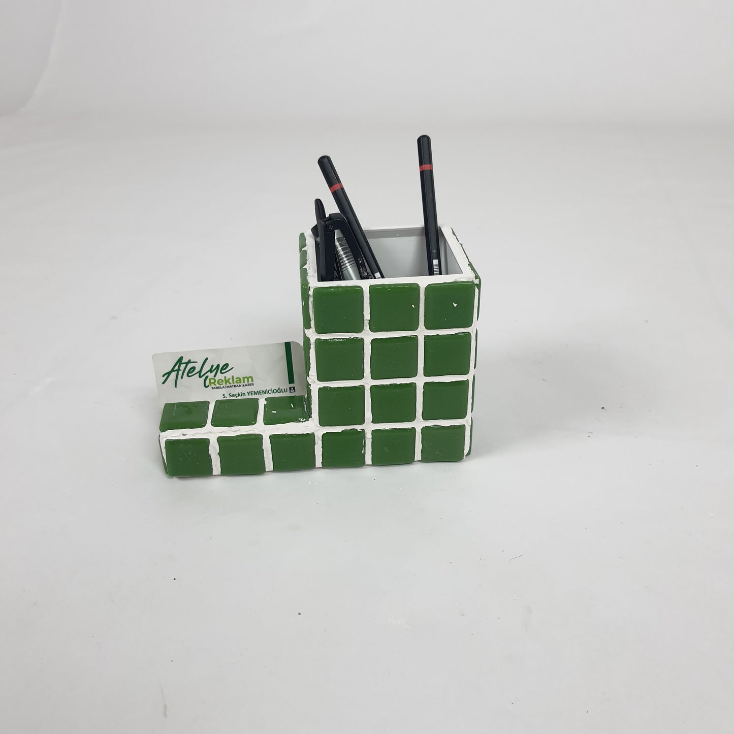 El Yapımı Mozaik Kalemlik – Masaüstü Dekoratif Kalemlik