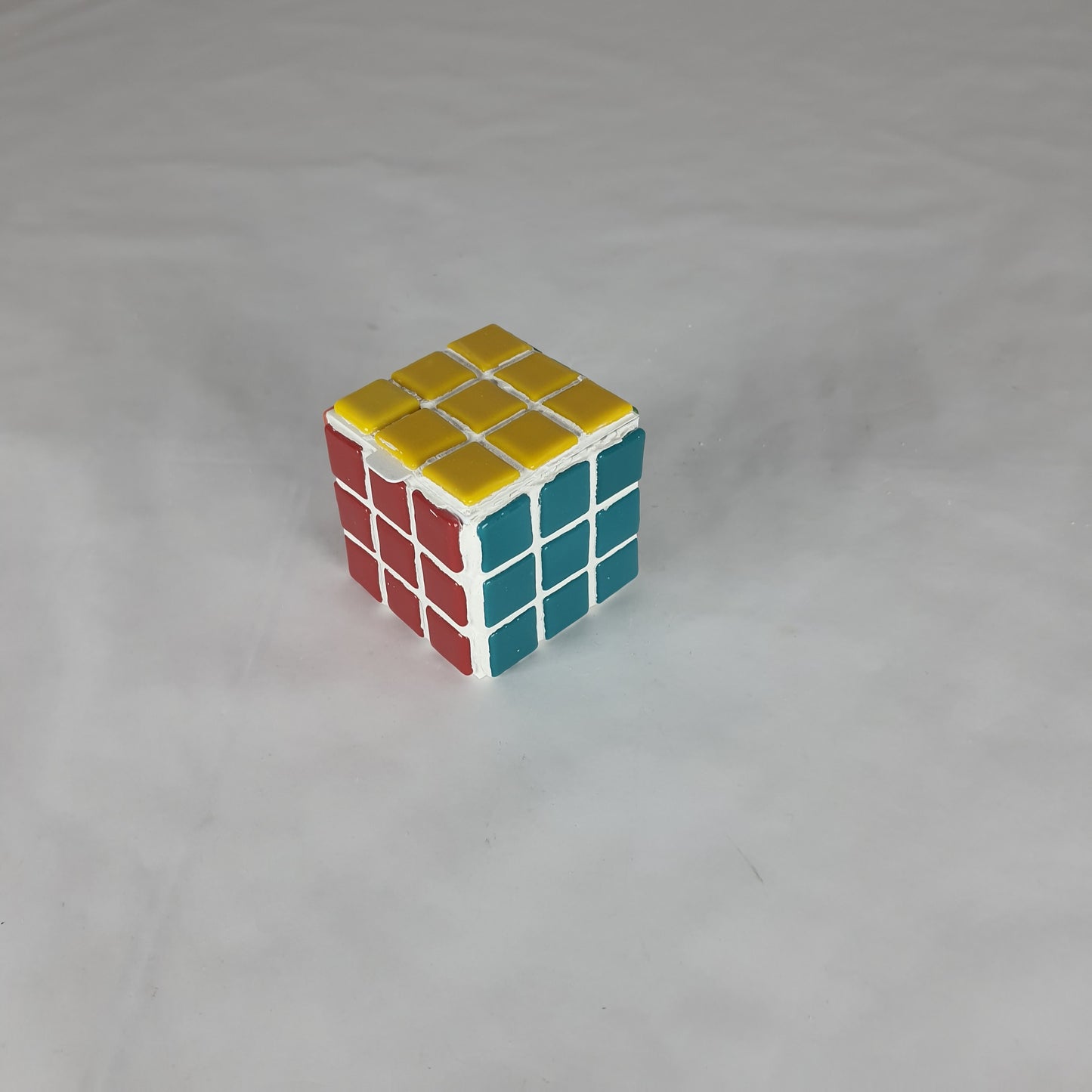 El Yapımı Mozaik Rubik Küp Kutusu – Mücevher & Hatıra Saklama