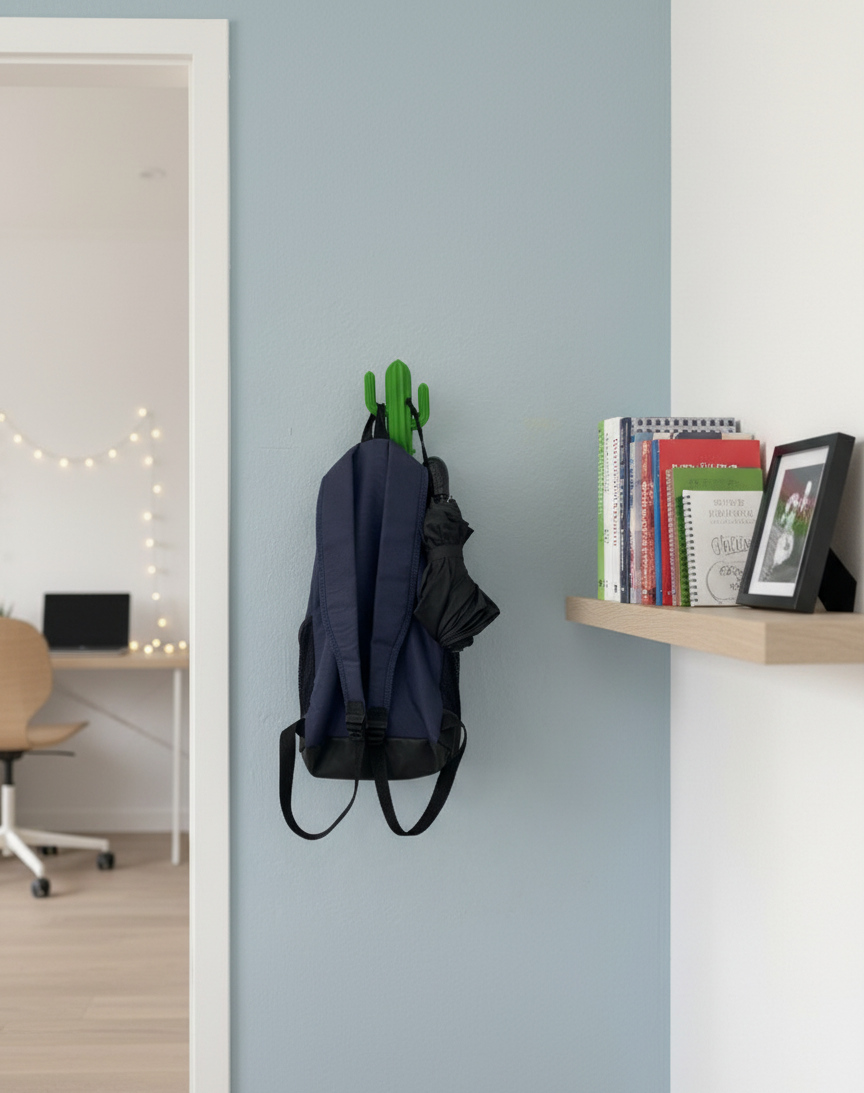 Kaktüs Duvar Askısı – Eğlenceli Tasarımlı Ceket / Çanta / Şemsiye / Anahtar / Gözlük askısı