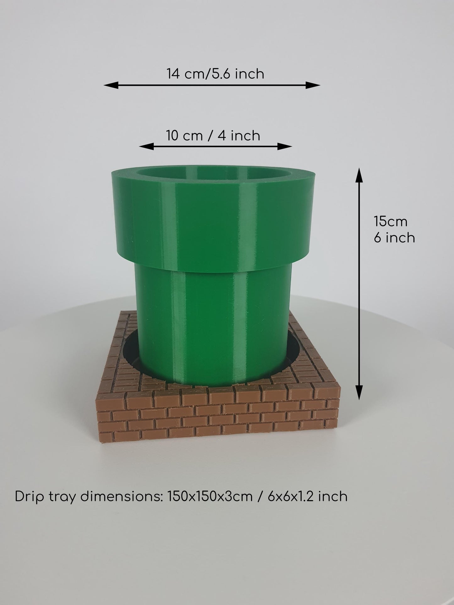 Tasarım Orta Boy S.Mario Temalı Boru Saksı – Dekoratif Fan Art Saksı