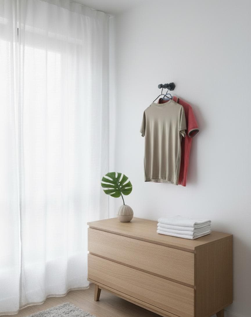 3D Baskı Duvara Monte Kıyafet Askılığı – Dikey 4 Kancalı Hexagon Askı