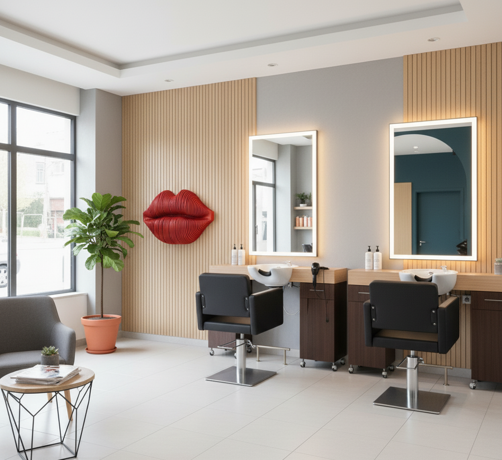 3D Kırmızı Dudak Duvar Dekoru – Modern & Sanatsal Tasarım