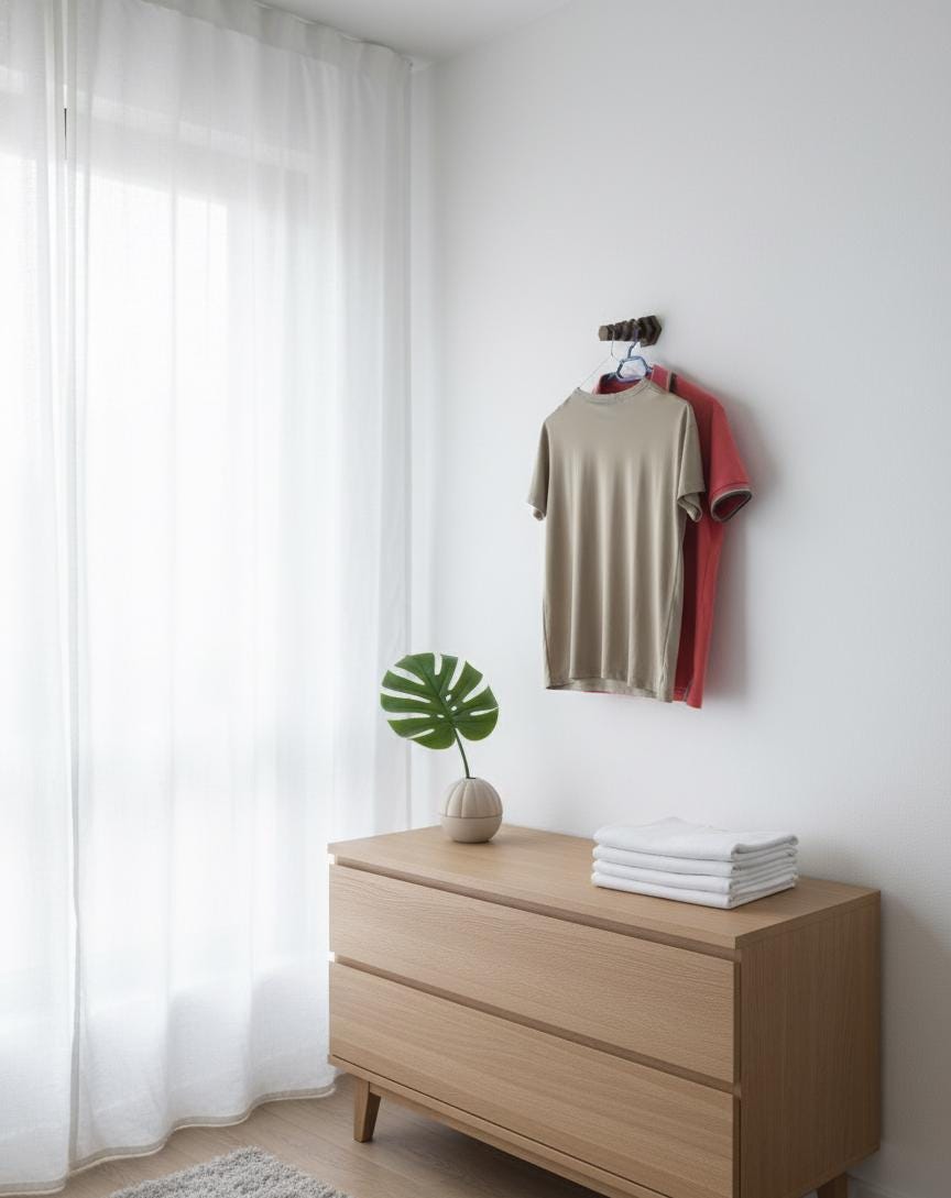 3D Baskı Duvara Monte Kıyafet Askılığı – Dikey 4 Kancalı Hexagon Askı