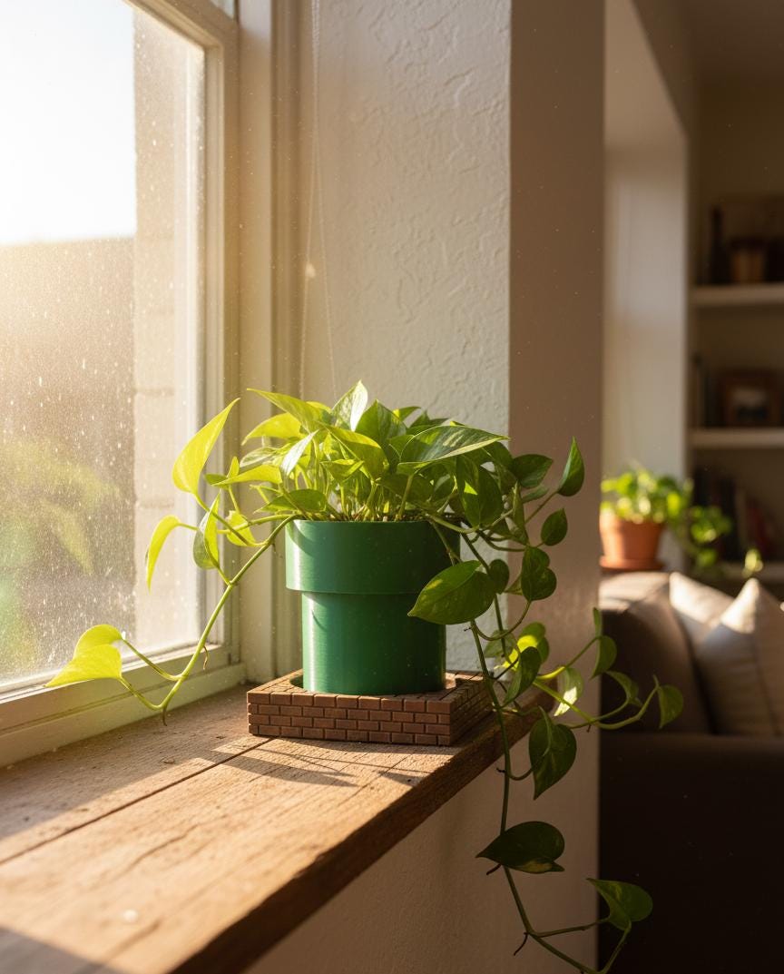 Tasarım Orta Boy S.Mario Temalı Boru Saksı – Dekoratif Fan Art Saksı