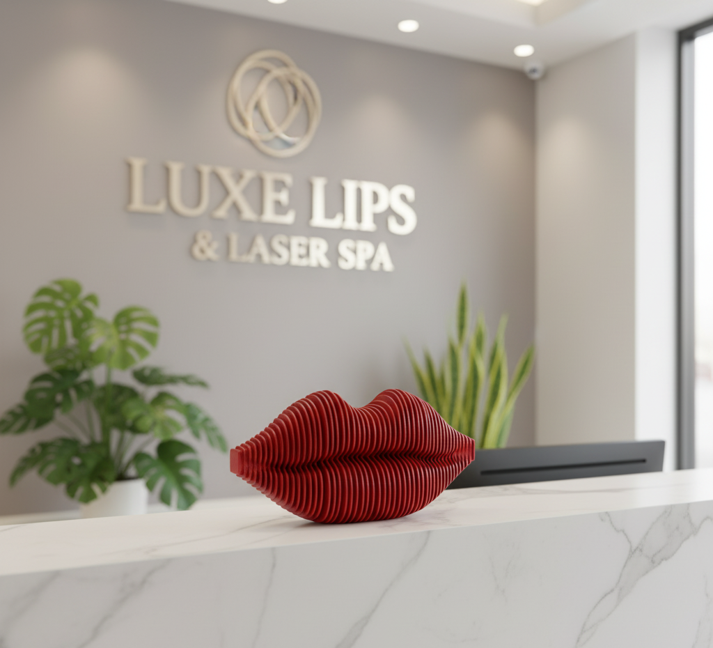 3D Kırmızı Dudak Duvar Dekoru – Modern & Sanatsal Tasarım