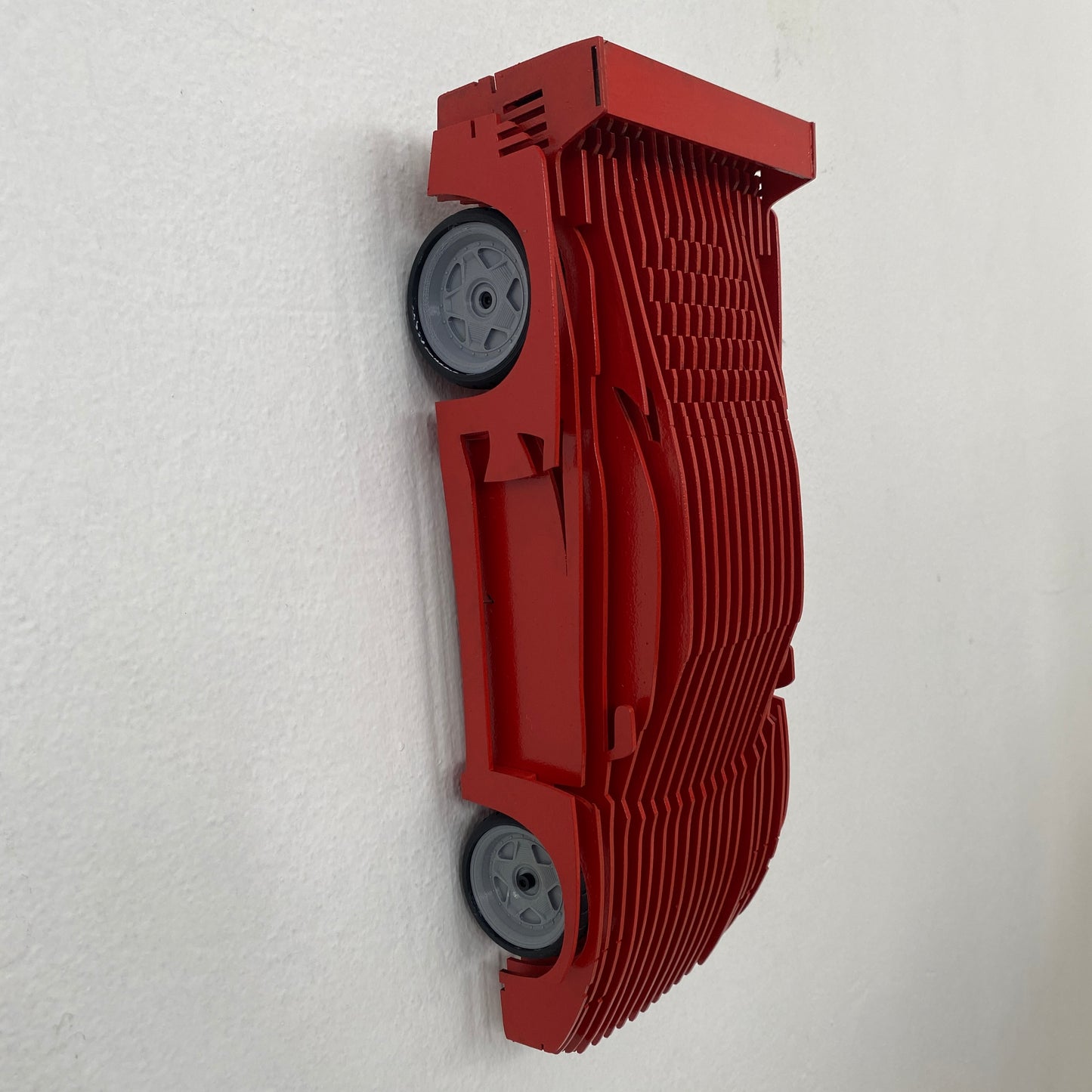 3D Kırmızı Ferrari Dekoratif Model Araba – Modern Sanatsal Tasarım / Koleksiyon ve Duvar Dekoru