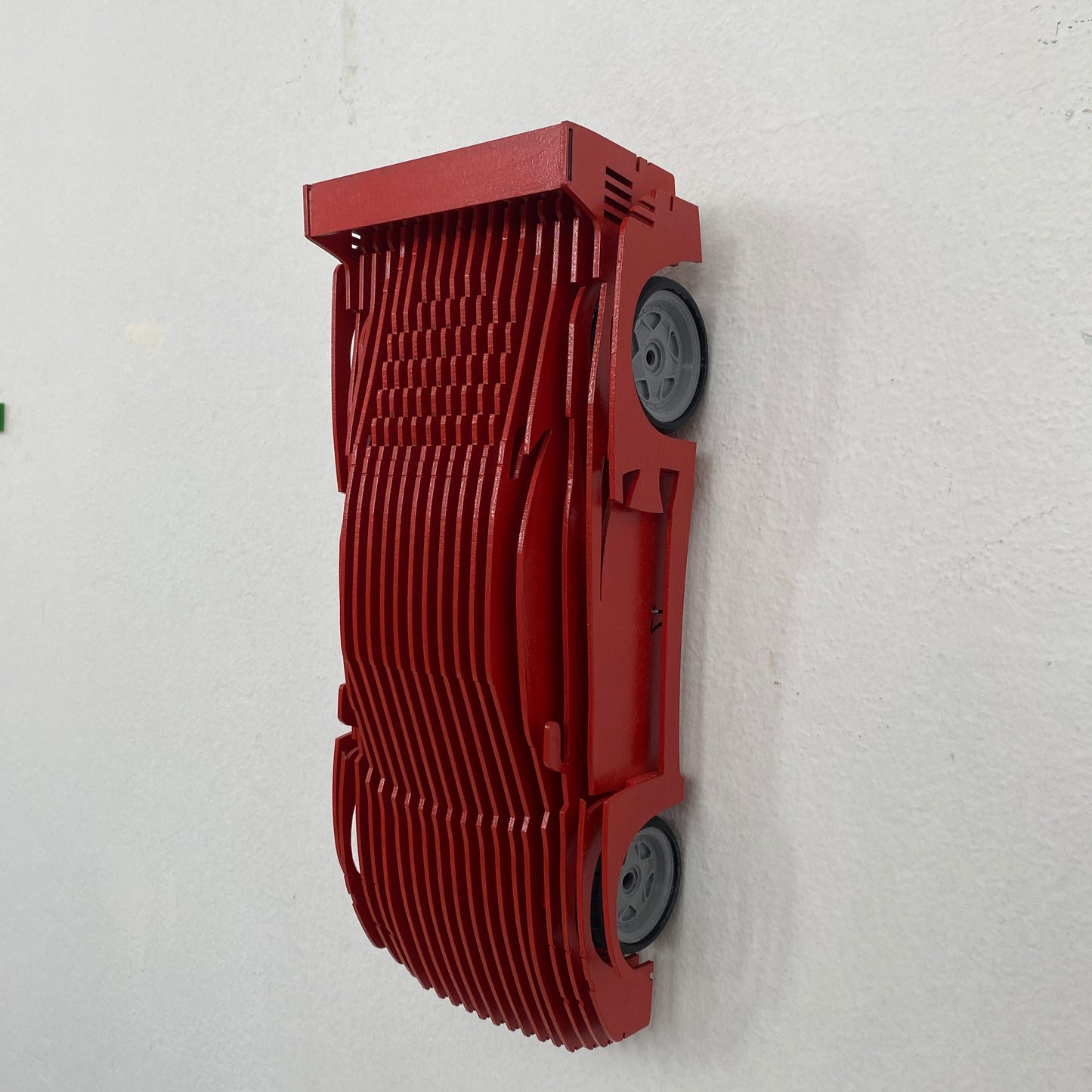 3D Kırmızı Ferrari Dekoratif Model Araba – Modern Sanatsal Tasarım / Koleksiyon ve Duvar Dekoru