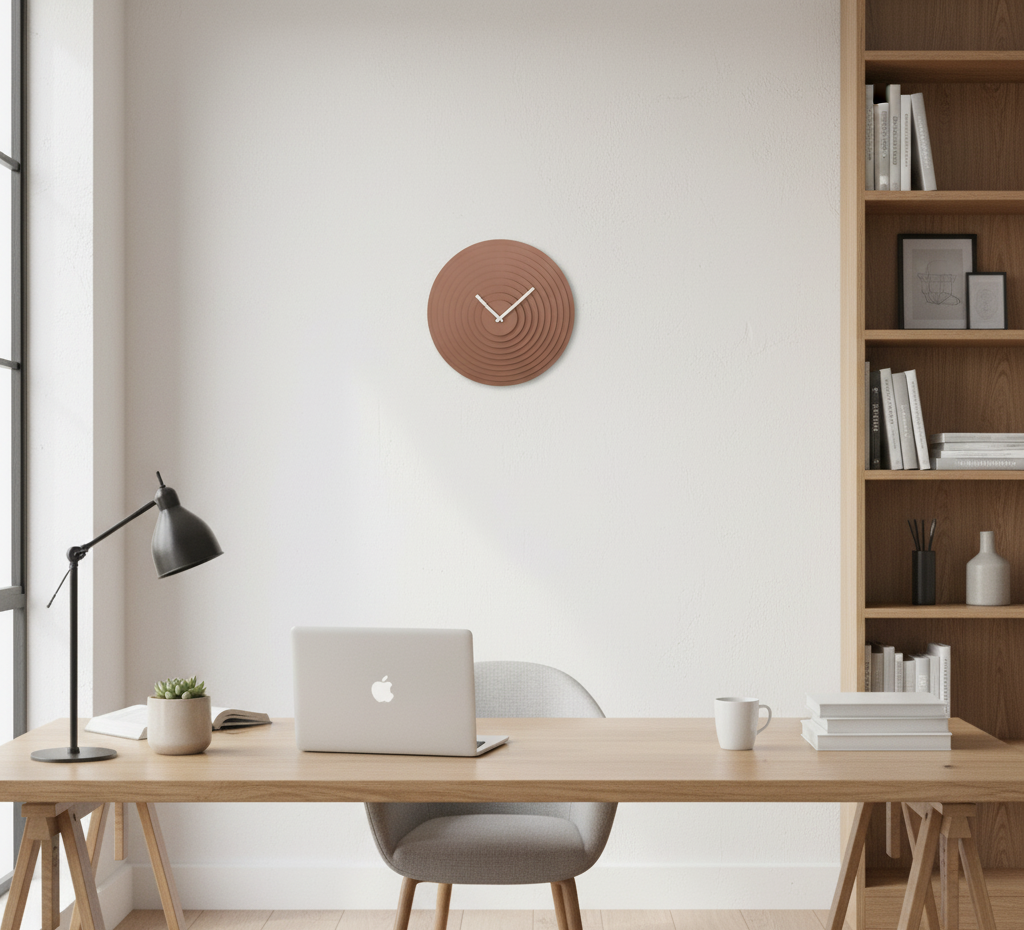 3D Baskı Destekli Modern Duvar Saati – Katmanlı Minimal Tasarım / El Yapımı Dekoratif Saat