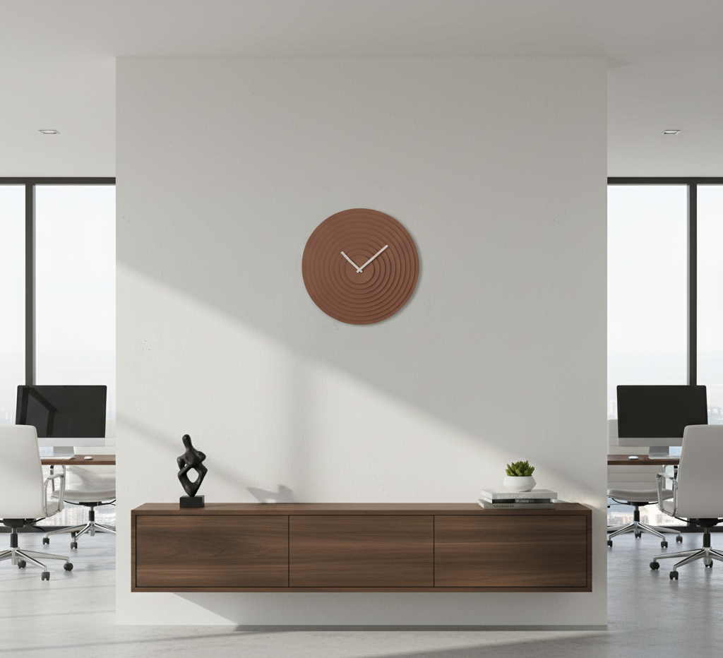 3D Baskı Destekli Modern Duvar Saati – Katmanlı Minimal Tasarım / El Yapımı Dekoratif Saat