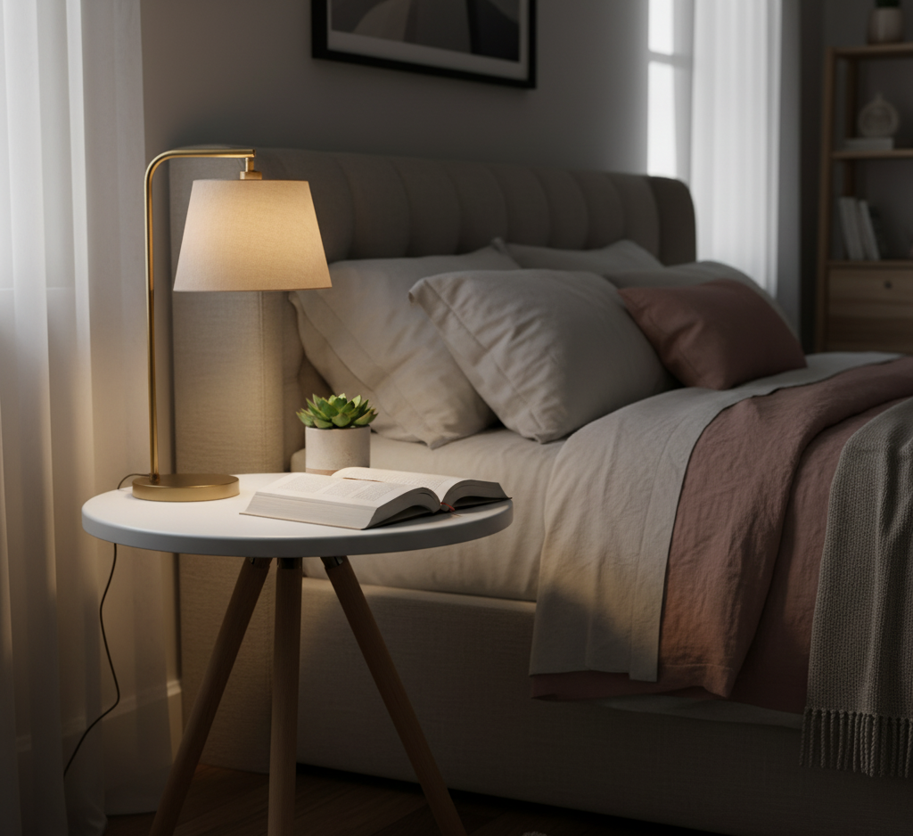 Metal Üstlü Kayın Ayaklı Minimal Sehpa