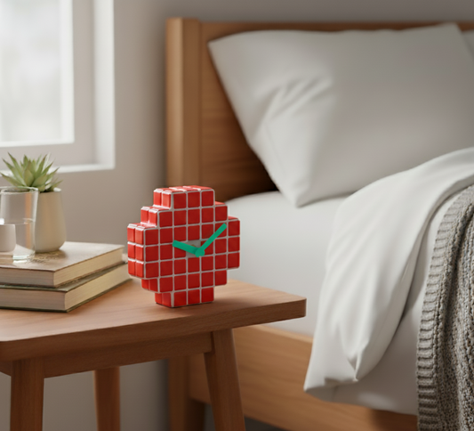 El Yapımı Mozaik Masa Saati – Bohem