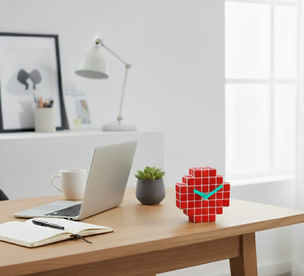 El Yapımı Mozaik Masa Saati – Bohem