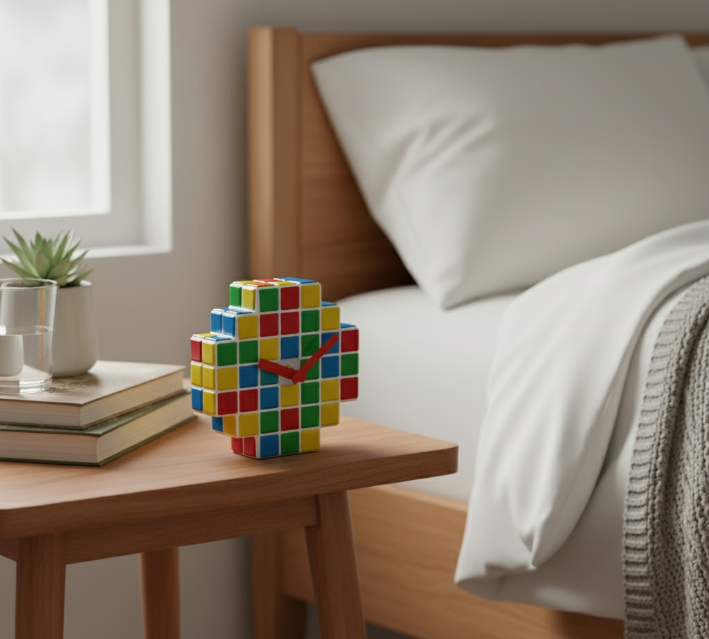 El Yapımı Mozaik Masa Saati – Bohem