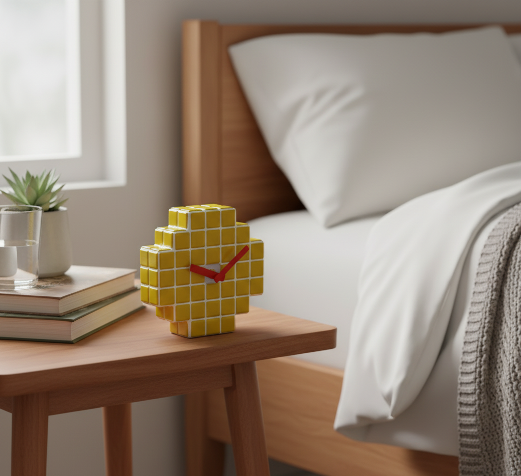 El Yapımı Mozaik Masa Saati – Bohem