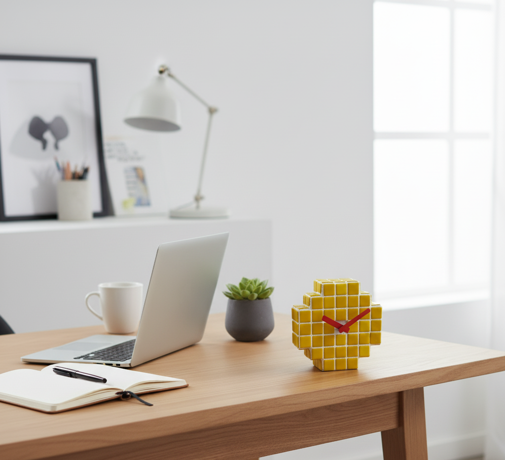 El Yapımı Mozaik Masa Saati – Bohem