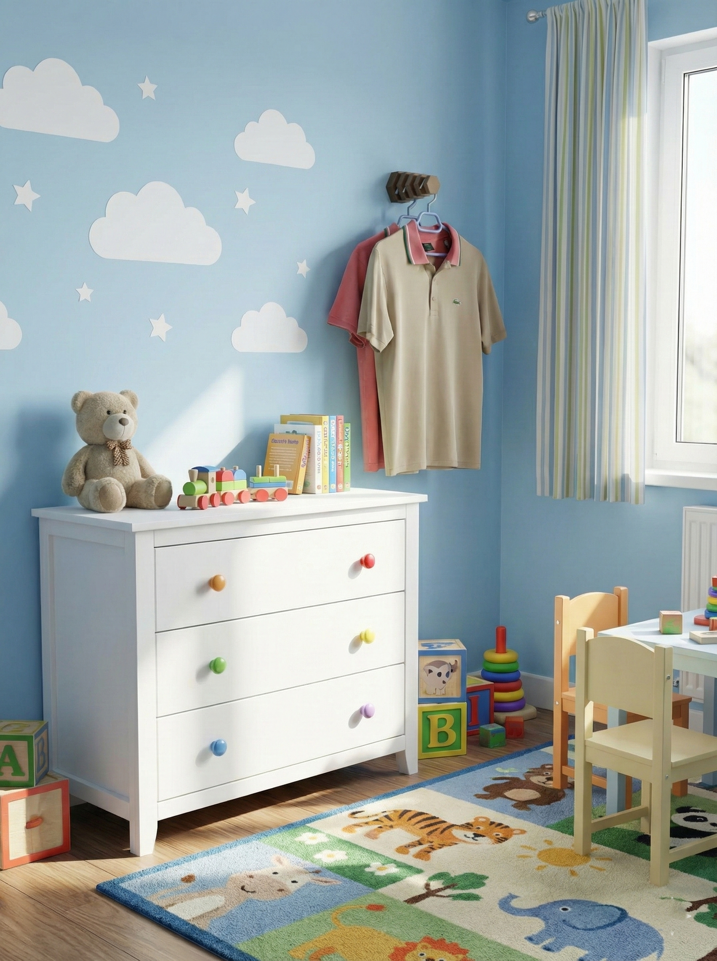 3D Baskı Duvara Monte Kıyafet Askılığı – Dikey 4 Kancalı Hexagon Askı