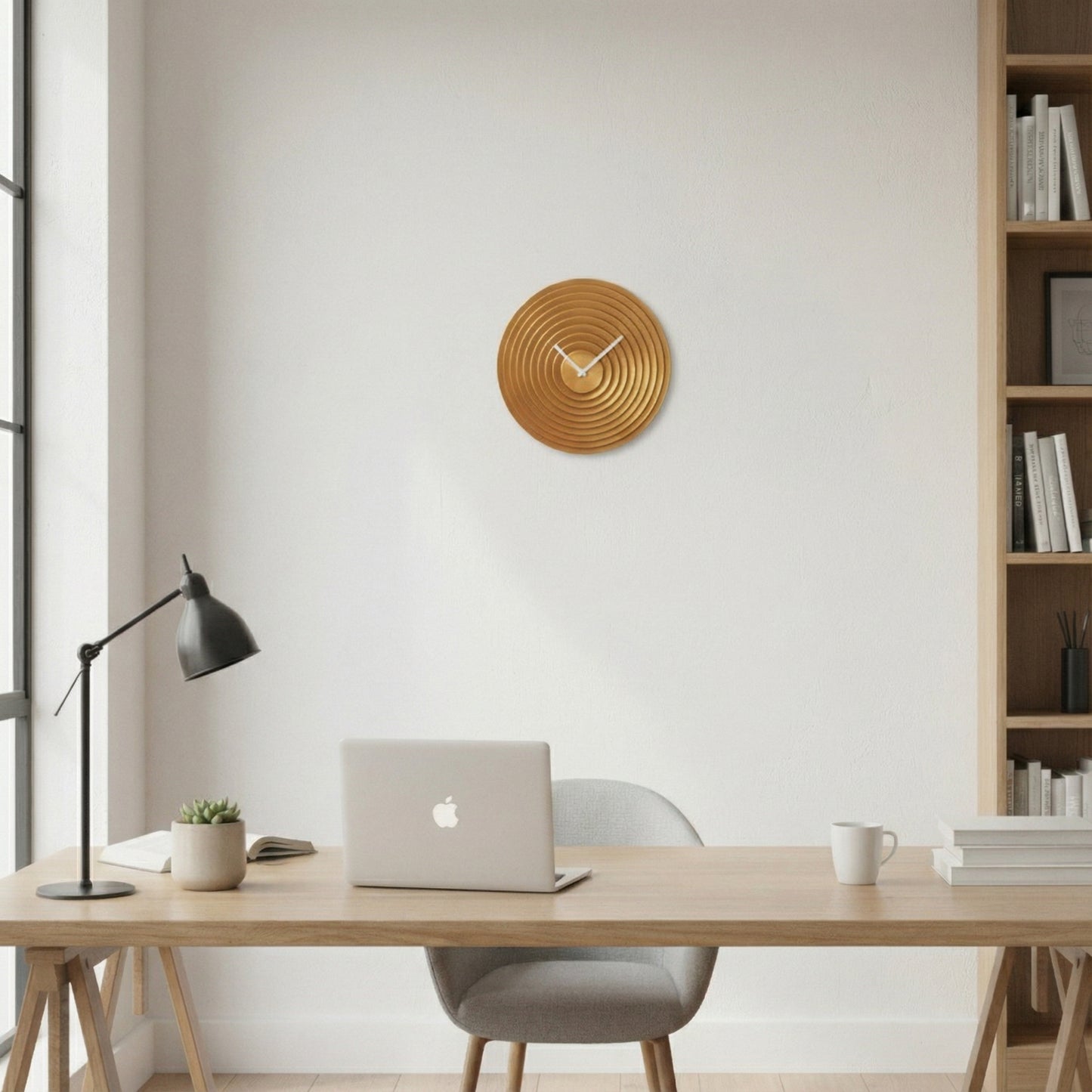 Modern Duvar Saati – Katmanlı Minimal Tasarım / El Yapımı Dekoratif Saat