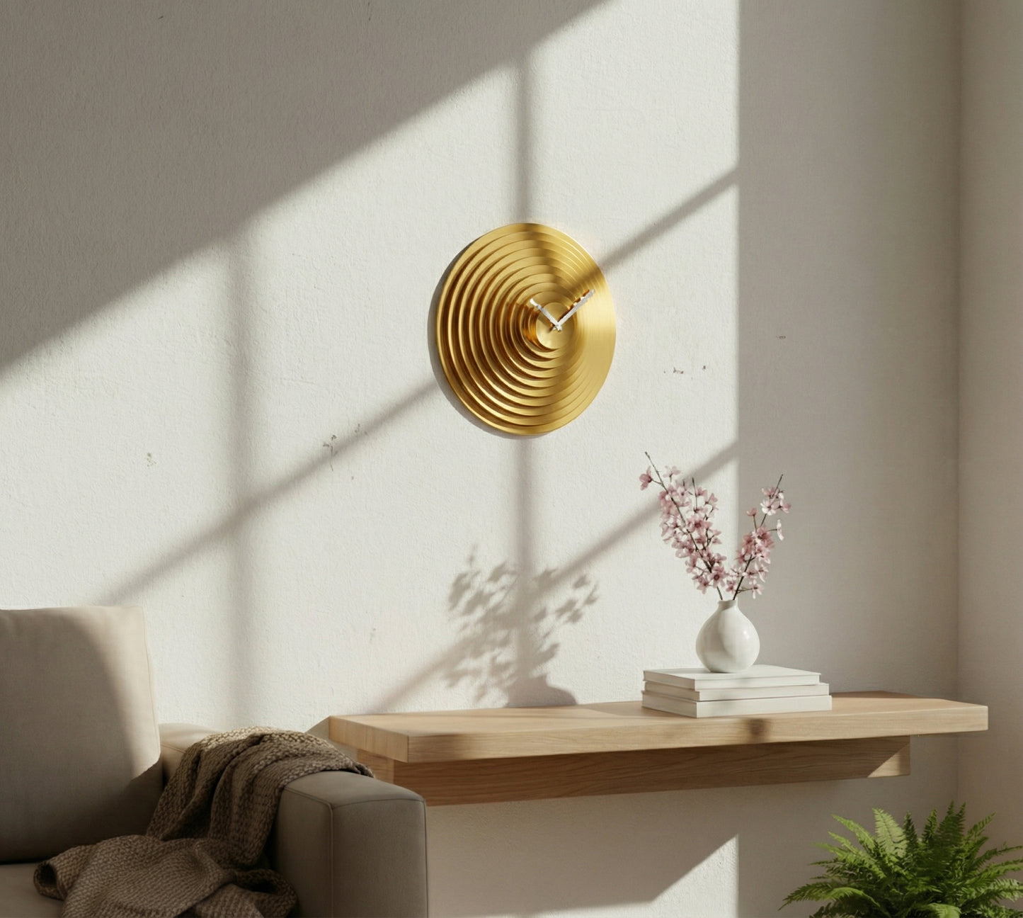 Modern Duvar Saati – Katmanlı Minimal Tasarım / El Yapımı Dekoratif Saat