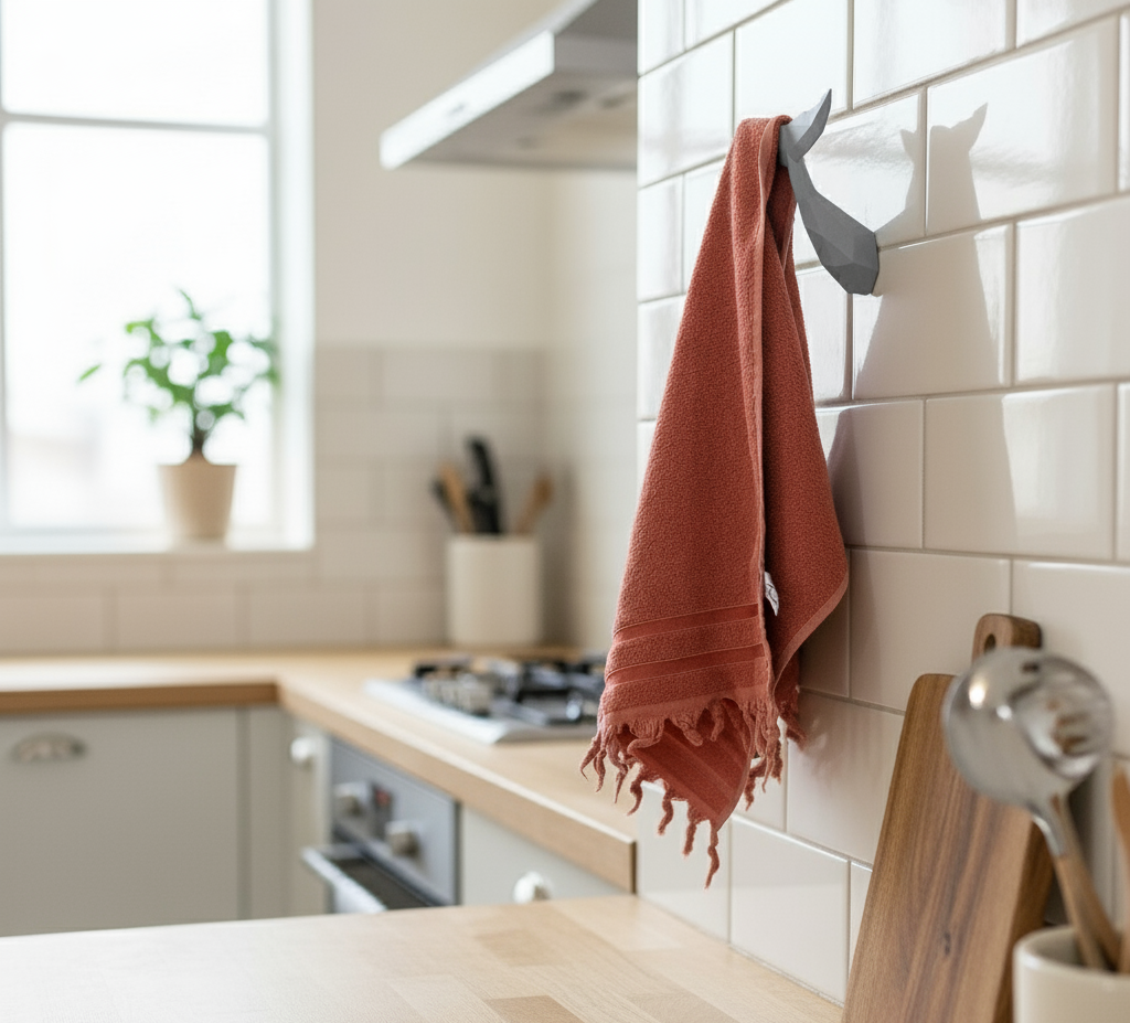 Balina Kuyruğu Duvar Askısı – Banyo & Havlu Askılığı / Deniz Temalı Dekor - Anahtar & Gözlük Tutacak