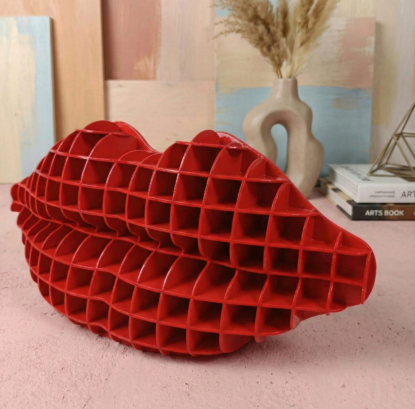 Modern Dekoratif Dudak | Estetik Makyaj Masası Düzenleyici