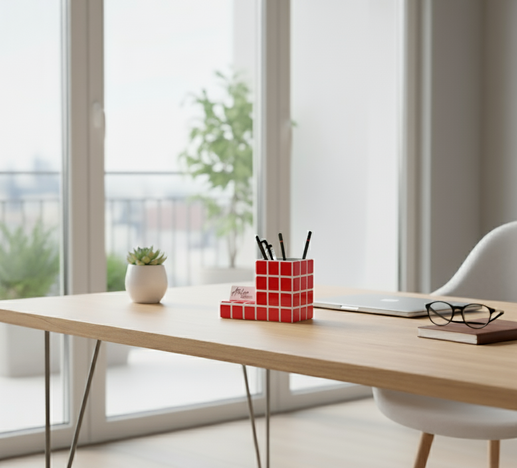 El Yapımı Mozaik Kalemlik – Masaüstü Dekoratif Kalemlik