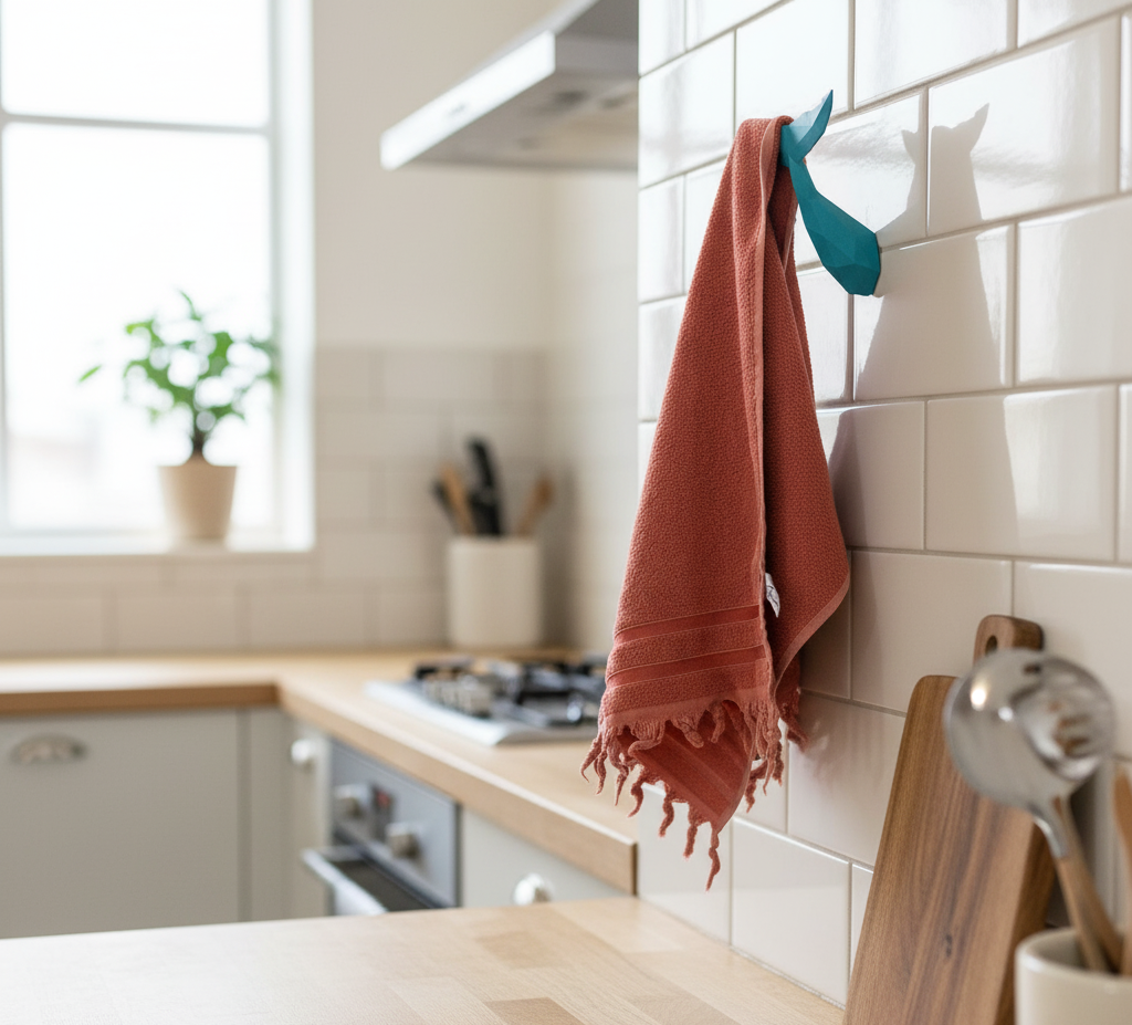 Balina Kuyruğu Duvar Askısı – Banyo & Havlu Askılığı / Deniz Temalı Dekor - Anahtar & Gözlük Tutacak