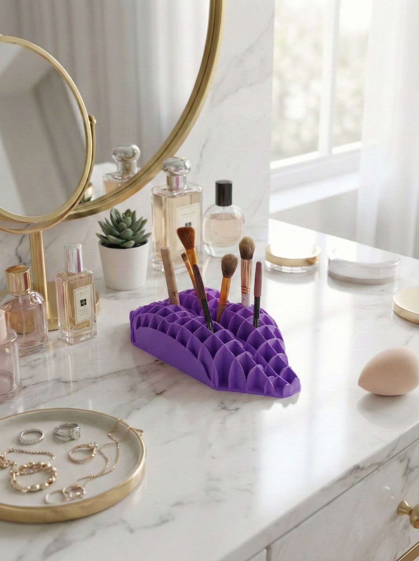 Modern Dekoratif Dudak | Estetik Makyaj Masası Düzenleyici