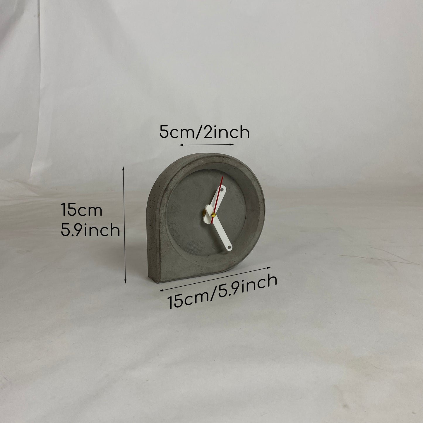 El Yapımı Beton Masa Saati – Minimal Modern Dekoratif Saat