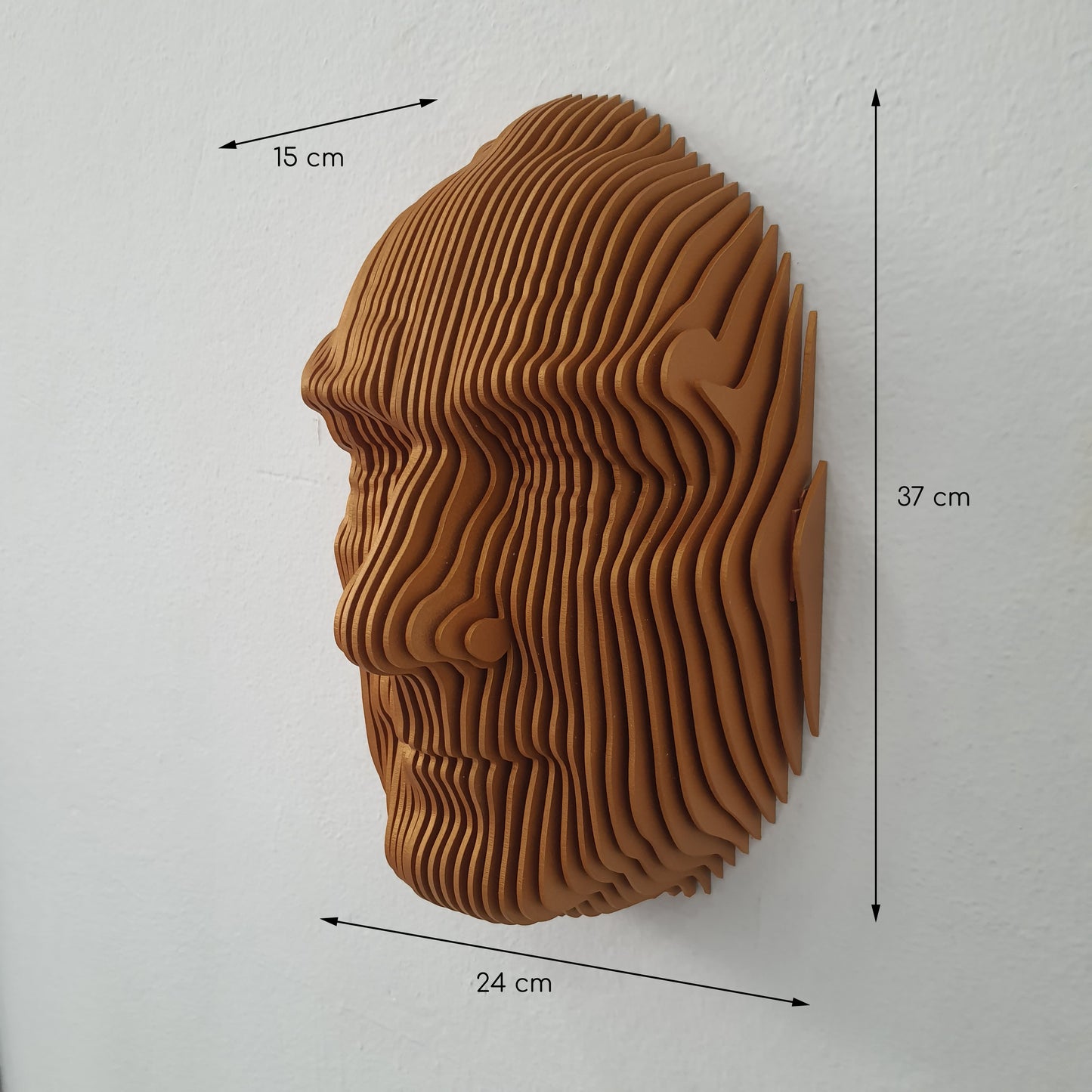 Atatürk Büst - Parametrik Tasarım-Altın renk