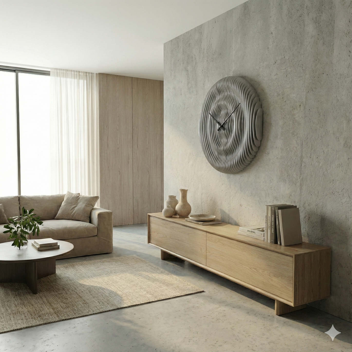 Alüminyum Parametrik Duvar Saati – El Yapımı Tasarım