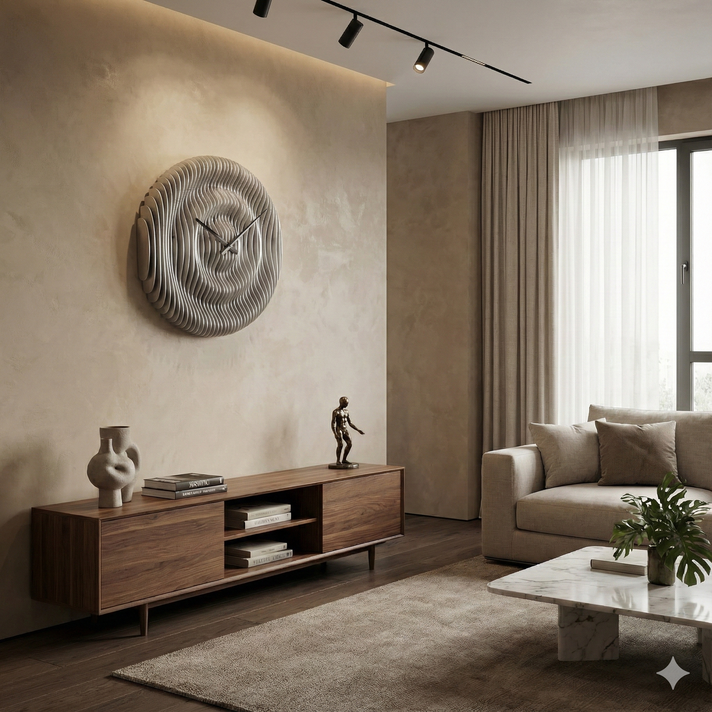 Alüminyum Parametrik Duvar Saati – El Yapımı Tasarım