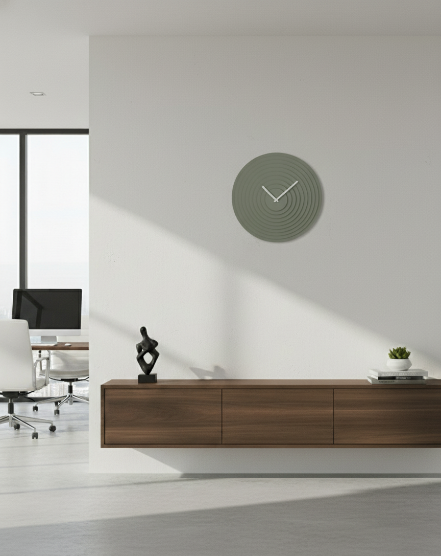 3D Baskı Destekli Modern Duvar Saati – Katmanlı Minimal Tasarım / El Yapımı Dekoratif Saat