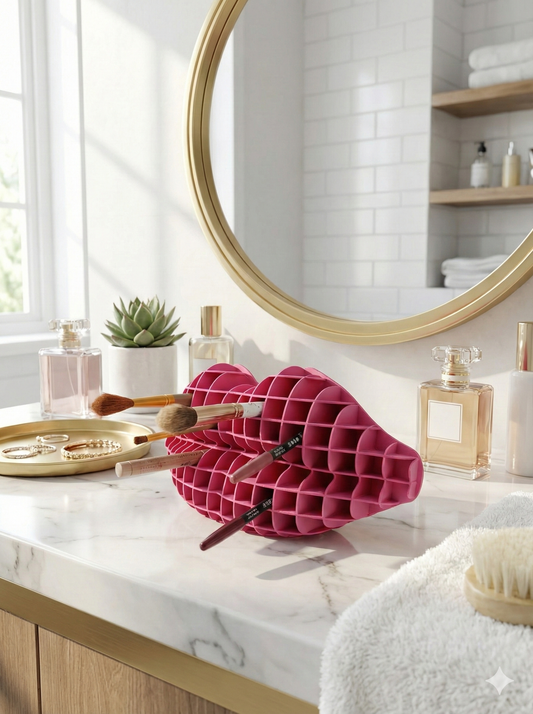 Modern Dekoratif Dudak | Estetik Makyaj Masası Düzenleyici