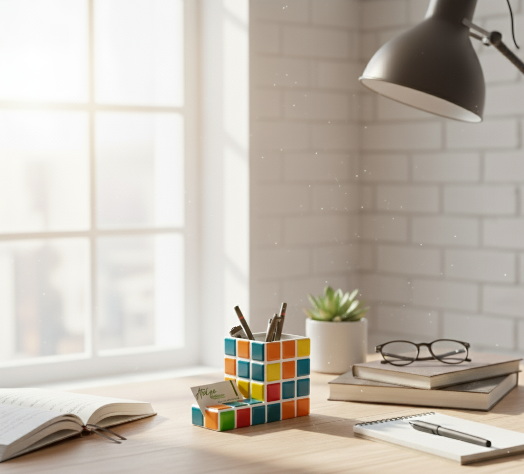 El Yapımı Mozaik Kalemlik – Masaüstü Dekoratif Kalemlik