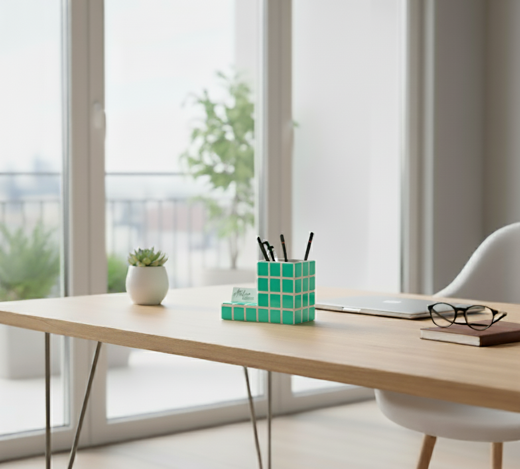 El Yapımı Mozaik Kalemlik – Masaüstü Dekoratif Kalemlik