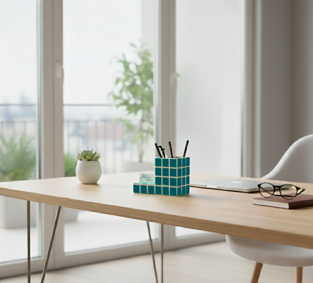 El Yapımı Mozaik Seramik  Kalemlik – Masaüstü Dekoratif Kalemlik