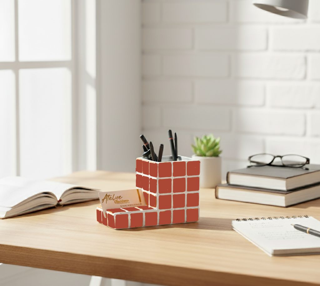 El Yapımı Mozaik Seramik  Kalemlik – Masaüstü Dekoratif Kalemlik