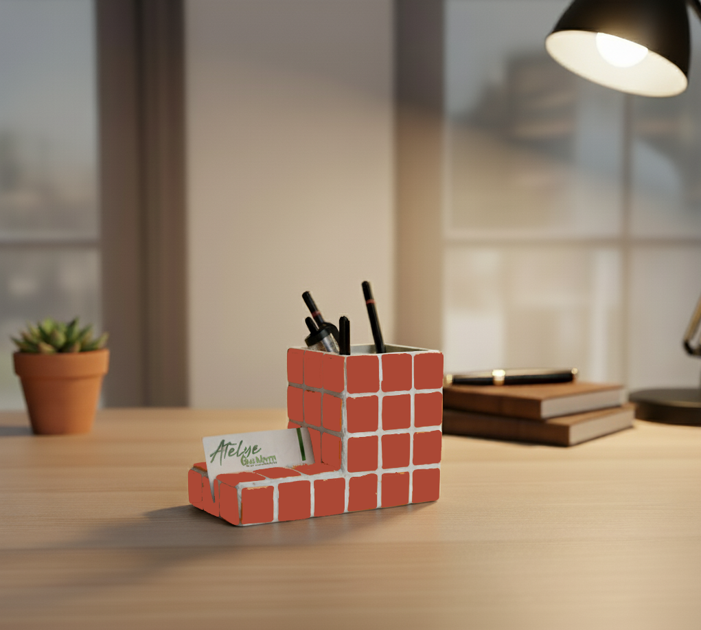 El Yapımı Mozaik Seramik  Kalemlik – Masaüstü Dekoratif Kalemlik