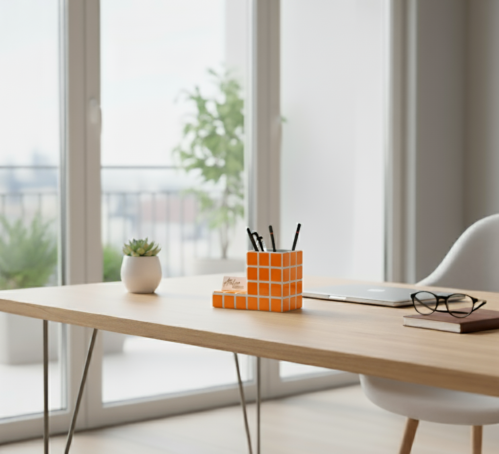 El Yapımı Mozaik Kalemlik – Masaüstü Dekoratif Kalemlik