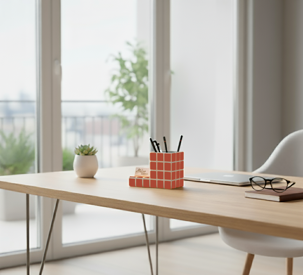 El Yapımı Mozaik Seramik  Kalemlik – Masaüstü Dekoratif Kalemlik